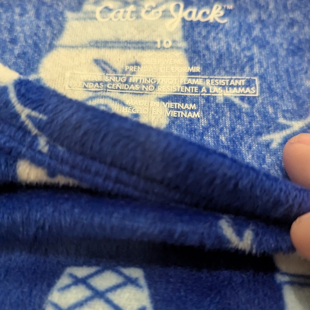 Cat & Jack Blue Pajama Set with Ice Cream Design - Picture 3 of 3